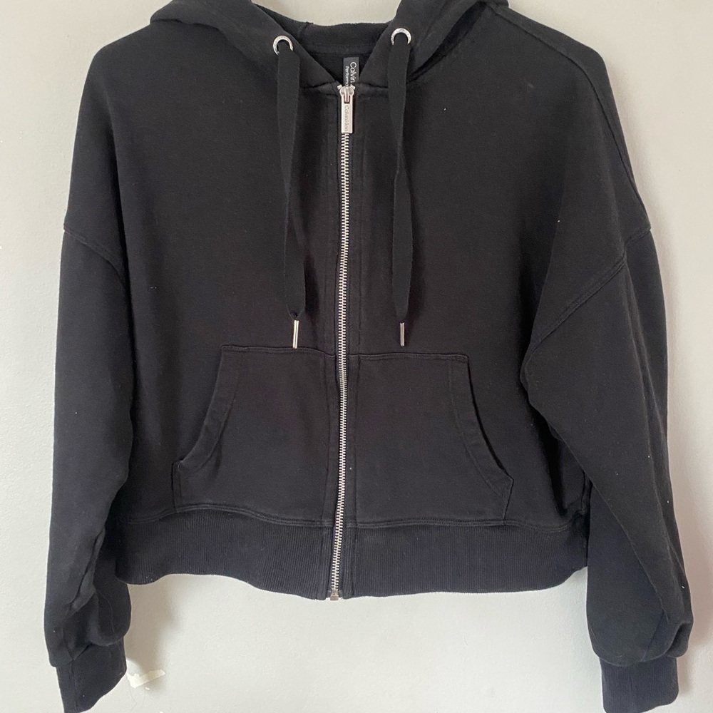 Calvin Klein Black Zip-Up Hoodie